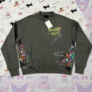 Gallery Dept. Hand-Painted Ink Splatter Crewneck Sweatshirt